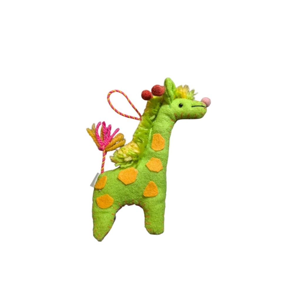 Felt & Yarn Hanging Ornament Giraffe Neon Colors Target Wondershop 2015